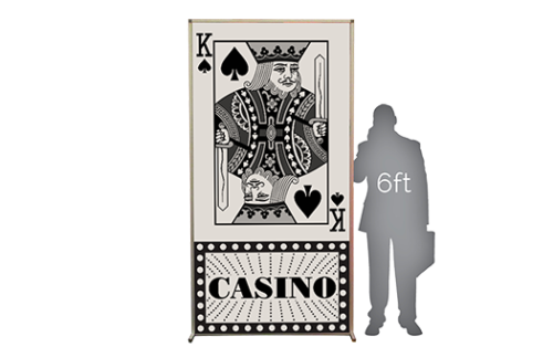 Lit Wall, Casino Playing Card, King of Spades
