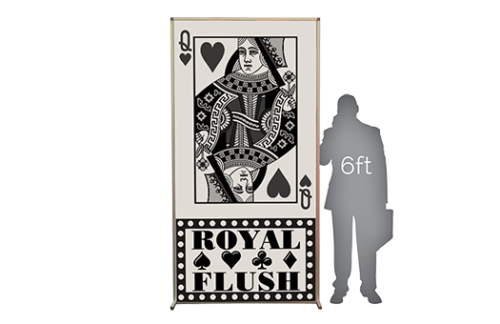 Lit Wall, Casino Playing Card, Queen of Hearts
