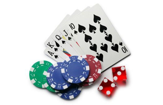 Casino card dice chips poker Large