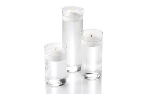 Cylinder Vase Trio w/ Floating Candles