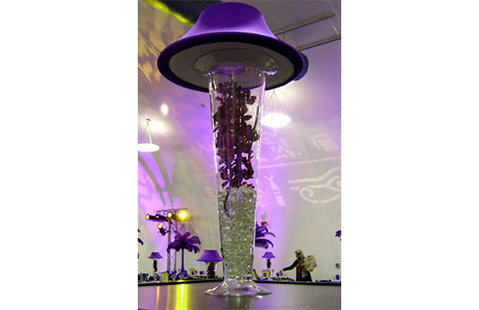 Centerpiece Trumpet Vase Purple Shade Large