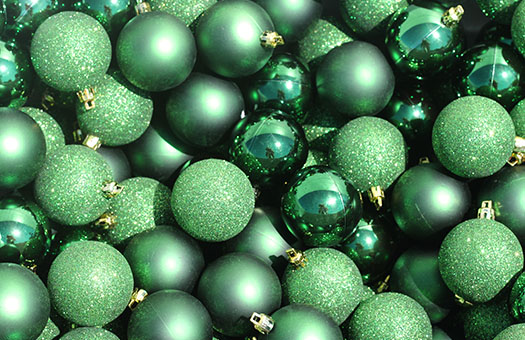Centerpieces Holiday Balls Green Large