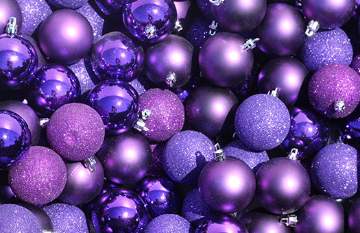 Centerpieces Holiday Balls Purple Large