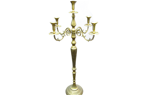 Scrolled Brass Candelabra, Large