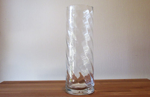 Optic Swirl Glass Candle Holder, Large