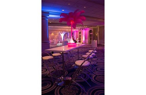 Feather Palm, Pink, Centerpiece