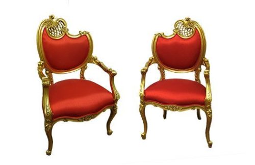 King and Queen Gilded Chairs