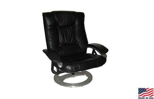 Black Leather Samsonite Recliner Chair, Large Black Leather Recliner Chair