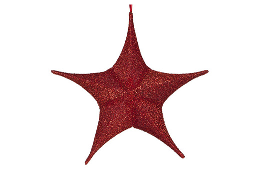 Christmas Glitter Star Red 10037 10038 10039 Large