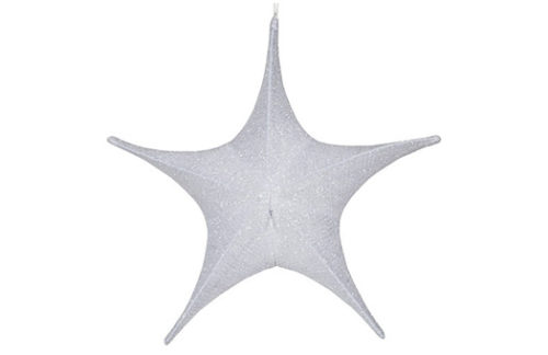 Glitter Star, 16", White