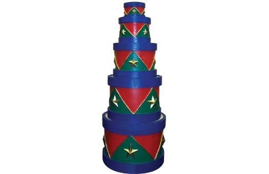 Christmas drum stack event decor Large