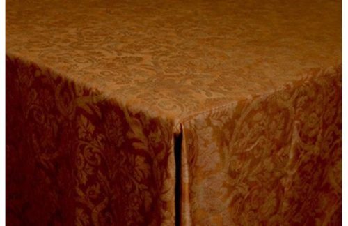 90" Square Damask, Cinnamon Davinci