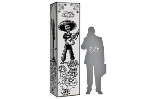 Lit Column, Skeleton Guitar, Day of the Dead Copy