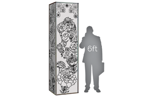 Lit Column, Woman Florals 1, Day of the Dead