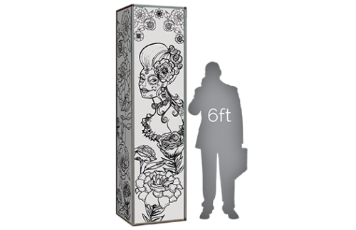Lit Column, Woman Florals 2, Day of the Dead