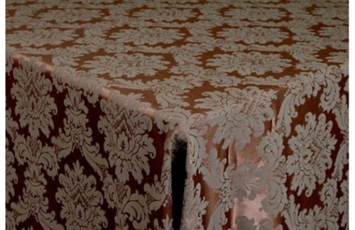 90" Square Damask, Copper Parisian Art