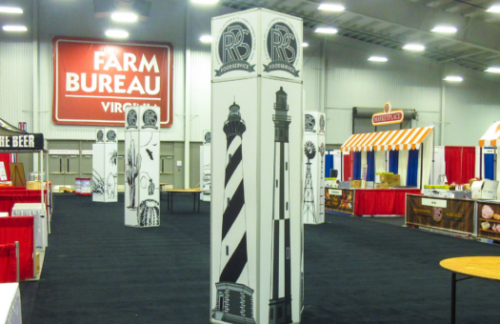 Lit Column, Standard w/ Custom Printed Top (2x2x10 overall)