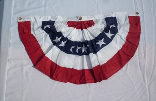 American Bunting, Pleated with Stars, 3 ft