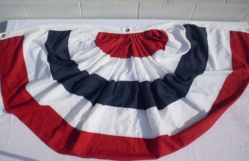 American Bunting, Pleated 8ft x 4ft (Thick Nylon)