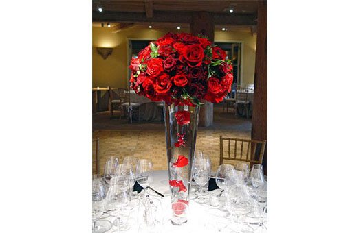 Floral Trumpet Vase Roses Large