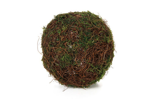 Vine and Moss Ball, Green - 4 inches