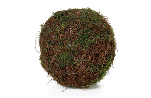 Vine and Moss Ball, Green - 6 inches