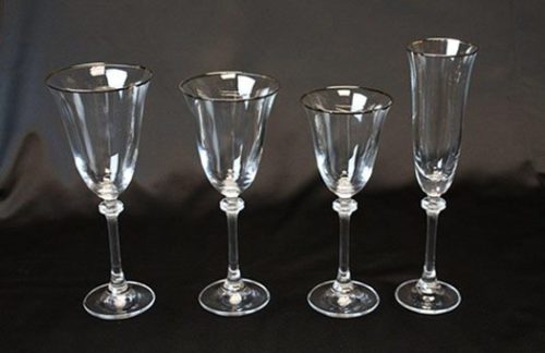 Empire Platinum Rim Champagne Glass