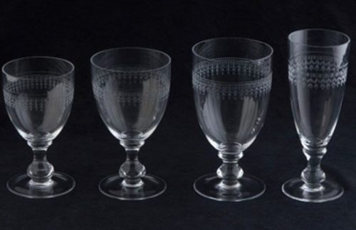 Etched Flute Champagne Glass