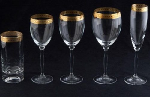 Imperial Gold Rim Flute Champagne Glass