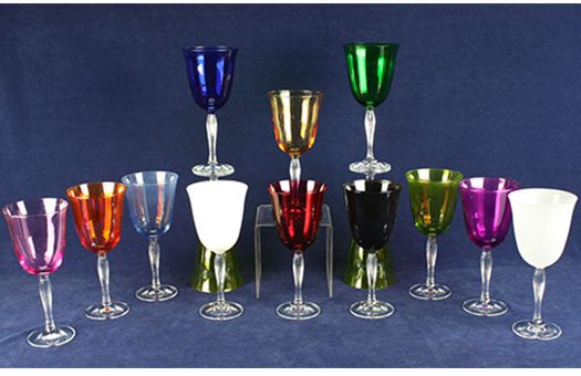 Glassware Lido Colored Water Glasses event decor rental wedding DC Large