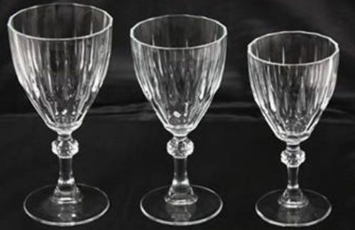 Diamond Cut Red Wine Glass