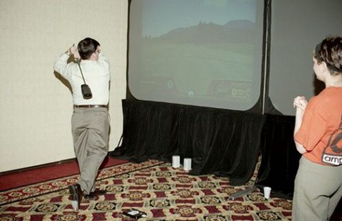 Virtual Golf Game with Infrared Club