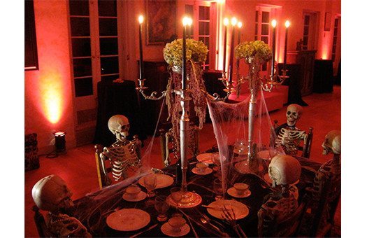 Halloween Skeleton Candelabra Dining Set event decor rental Large