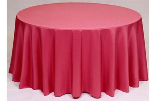 120" Round, Solid Hot Pink