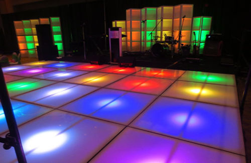 Lit Stage or Dance Floor, 4'x4' Section with LED | Ampa Events