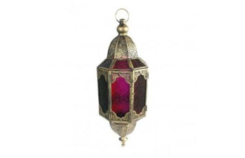 Moroccan Hanging Lantern, Gold