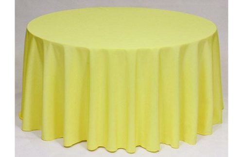 120" Round, Solid Lemon