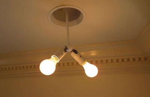 Swivelier Drop Down Arm Light, Double