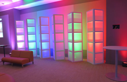 Building Spandex LED Light Boxes for stage design. 