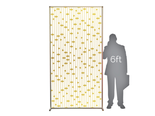 4x8ft Wall, Gold Geometric Decorative Wall