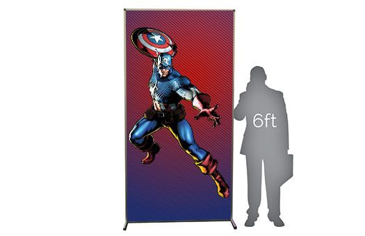Lit Props captain america 4x8 wall Large