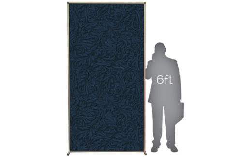 4x8ft Wall, Blue Flourish