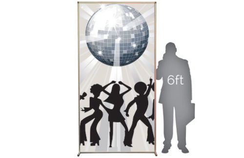 Lit Silhouette Wall, Disco Dancers 4x8