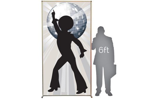 Lit Silhouette Walls 70S Disco Discoball Boy Large