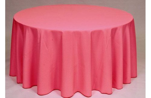 120" Round, Solid Neon Pink
