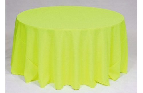 120" Round, Solid Neon yellow