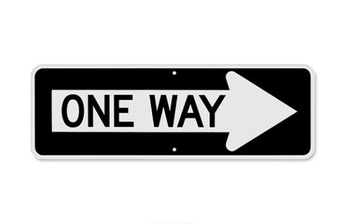 "ONE WAY" Sign