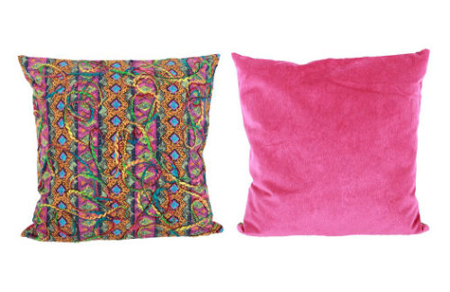 Bohemian Vibe Pillow, (Pink/Multicolor)