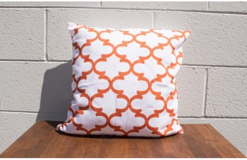 Orange Gibralter Pillow, Inverted