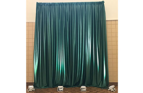 Forest Green Polyknit Drape, 14' H x 10' W Section